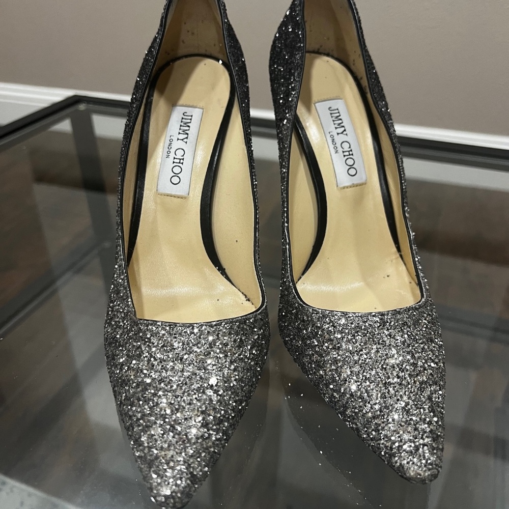 Jimmy Choo Romy 100 Degrade Glitter Pumps